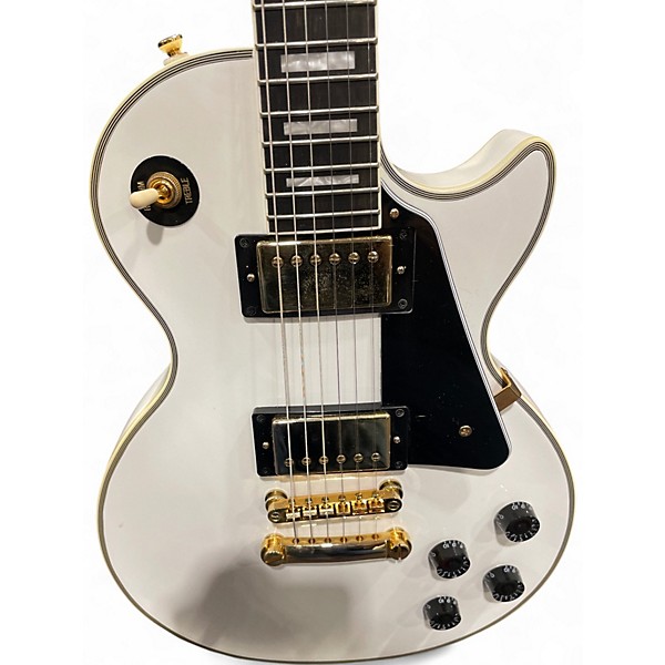 Used Epiphone Les Paul Custom Alpine White Solid Body Electric Guitar