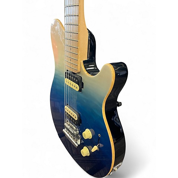 Used Sterling by Music Man Sub AX3 Axis GREY BLUE GRADIENT Solid Body Electric Guitar