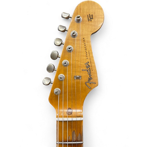 Used 2025 Fender CUSTOM SHOP B4 1957 RELIC STRATOCASTERTR 2 Color Sunburst Solid Body Electric Guitar
