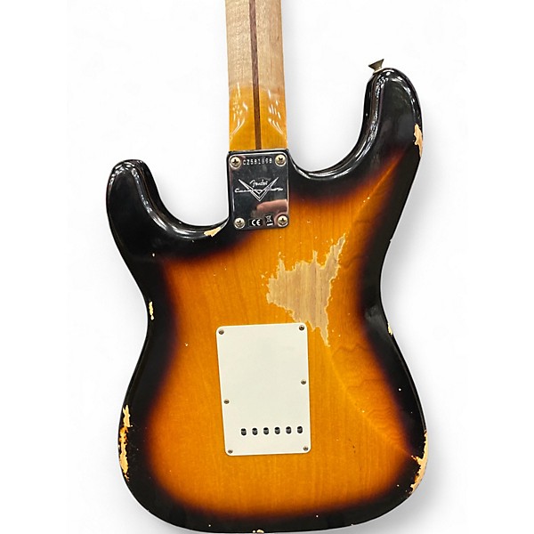Used 2025 Fender CUSTOM SHOP B4 1957 RELIC STRATOCASTERTR 2 Color Sunburst Solid Body Electric Guitar