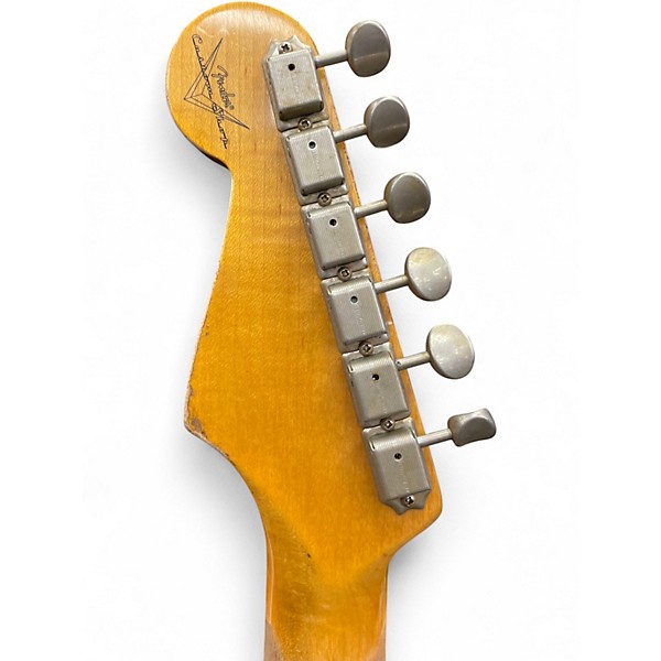 Used 2025 Fender CUSTOM SHOP B4 1957 RELIC STRATOCASTERTR 2 Color Sunburst Solid Body Electric Guitar