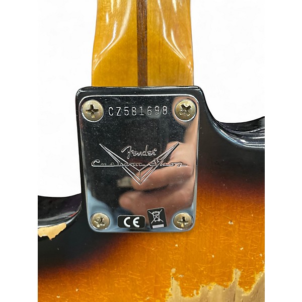 Used 2025 Fender CUSTOM SHOP B4 1957 RELIC STRATOCASTERTR 2 Color Sunburst Solid Body Electric Guitar