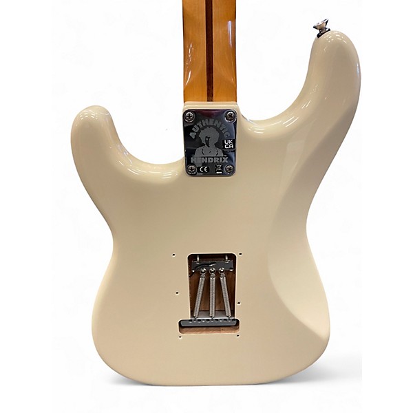 Used Fender Jimi Hendrix Stratocaster Olympic White Solid Body Electric Guitar