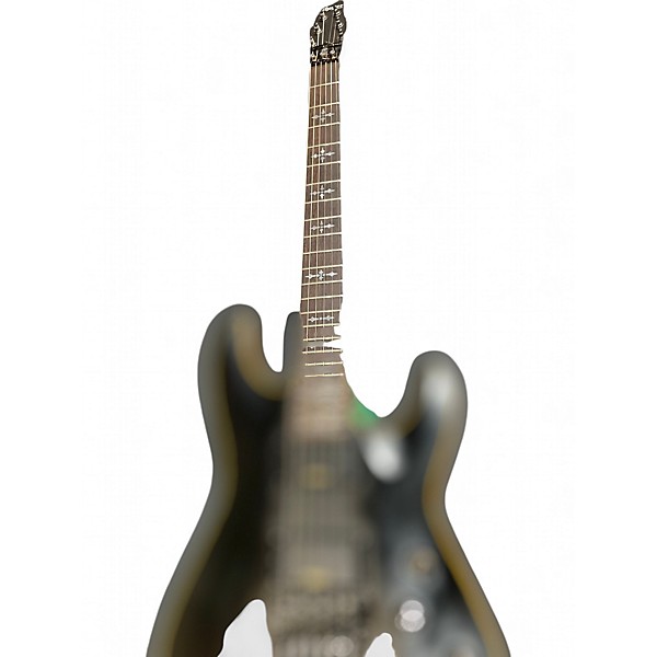 Used Schecter Guitar Research Demon 6 Black and Gold Solid Body Electric Guitar