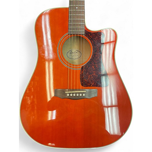 Used Guild dce3 Orange Acoustic Electric Guitar