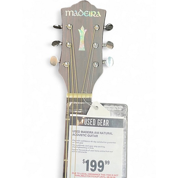 Used Madeira a18 natural Acoustic Guitar