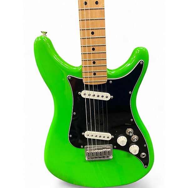 Used 2021 Fender LEAD II Neon Green Solid Body Electric Guitar