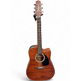 Used Takamine EF340SCGN Natural Acoustic Electric Guitar