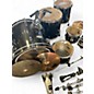 Used Aquarian 6 Piece Vision SST Ply Shell Black Drum Kit