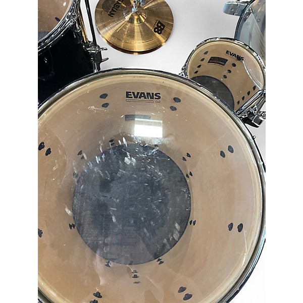 Used Aquarian 6 Piece Vision SST Ply Shell Black Drum Kit