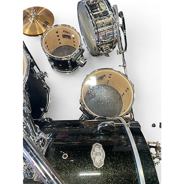 Used Aquarian 6 Piece Vision SST Ply Shell Black Drum Kit