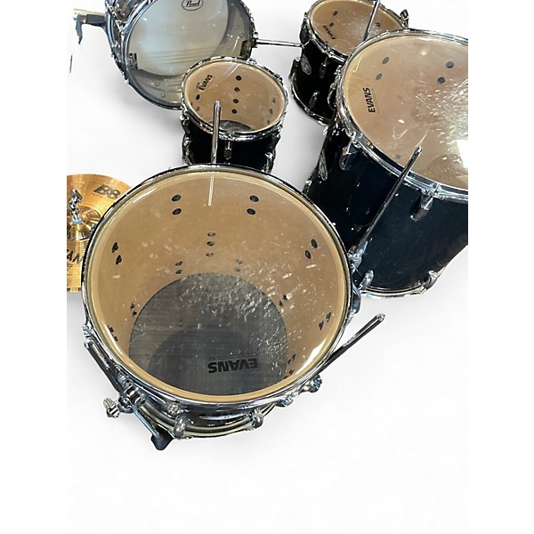 Used Aquarian 6 Piece Vision SST Ply Shell Black Drum Kit