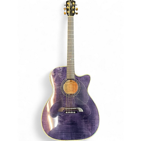 Vintage 1990s Alvarez yairi WY-1prp Purple Acoustic Electric Guitar