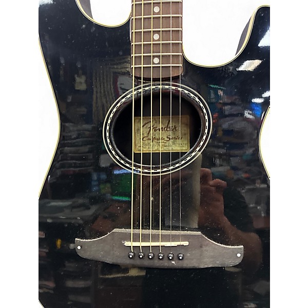Used Fender Acoustasonic Black Acoustic Electric Guitar