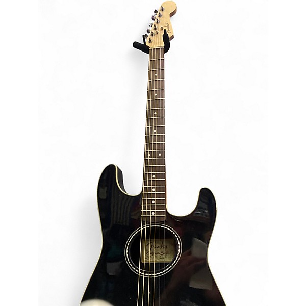 Used Fender Acoustasonic Black Acoustic Electric Guitar