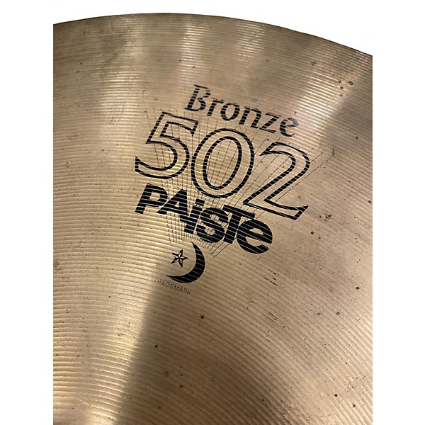 Used Paiste 18in BRONZE 502 CRASH RIDE Cymbal