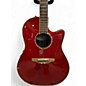 Used Ovation CC24 Celebrity Red Acoustic Electric Guitar