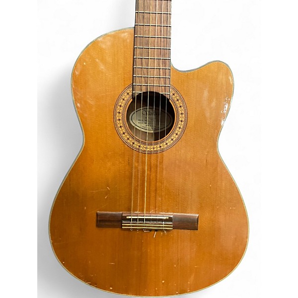 Used Vantage VSC-20E Antique Natural Classical Acoustic Electric Guitar