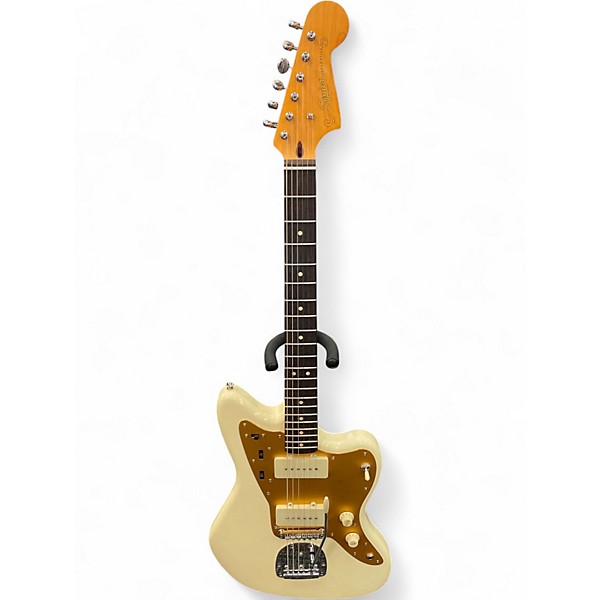 Used Squier J Mascis Jazzmaster Vintage White Solid Body Electric Guitar
