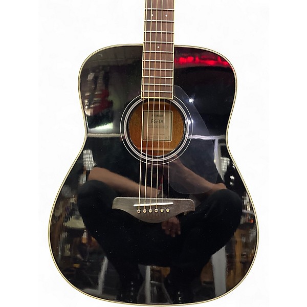 Used Yamaha FG-TA Black Acoustic Electric Guitar