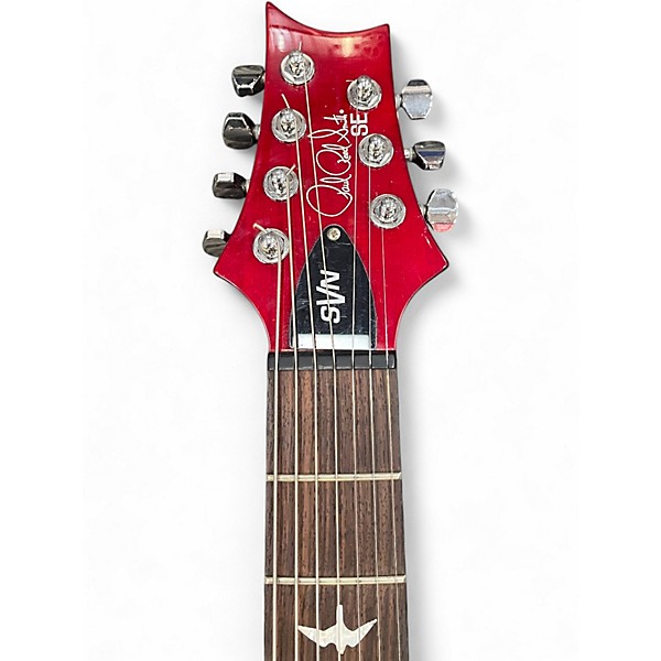 Used PRS SE Mark Holcomb SVN 7 STRING Trans Red Solid Body Electric Guitar