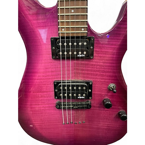 Used Schecter C-6 elite Trans Purple Solid Body Electric Guitar