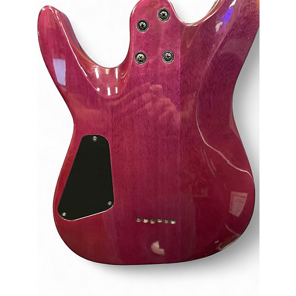 Used Schecter C-6 elite Trans Purple Solid Body Electric Guitar
