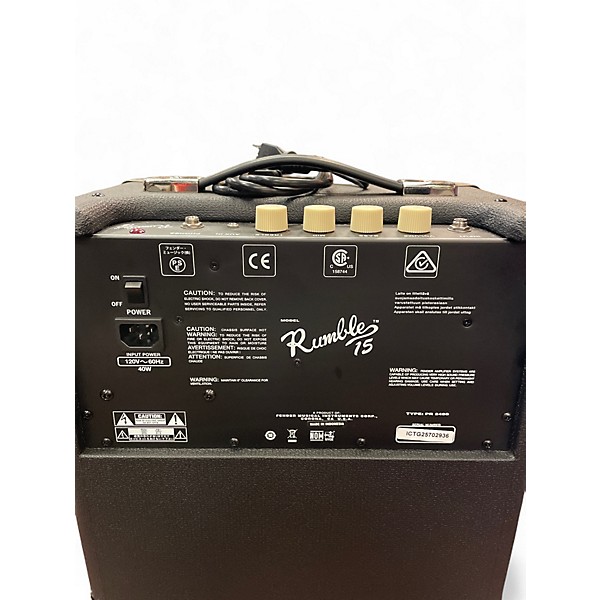 Used Fender Rumble 15 15W 1X8 Bass Combo Amp