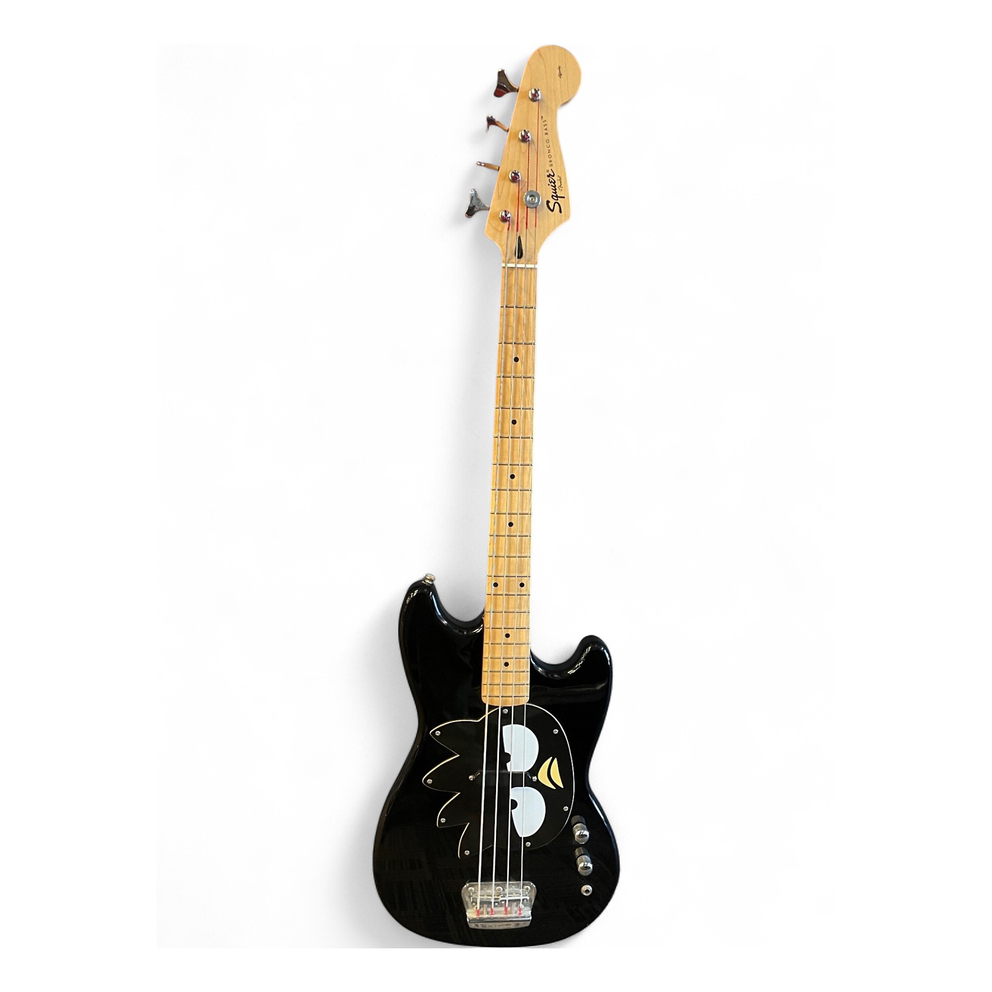 Used Squier Badtz-Maru Bronco Bass Black Electric Bass Guitar