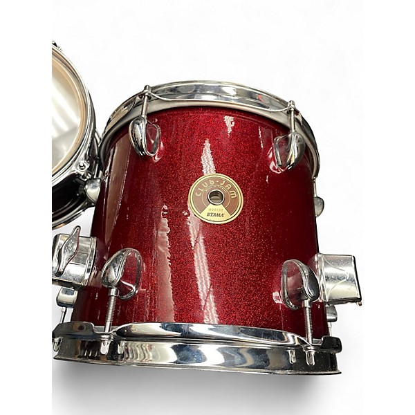 Used TAMA 3 Piece Club Jam Red Drum Kit