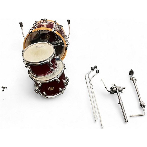 Used TAMA 3 Piece Club Jam Red Drum Kit