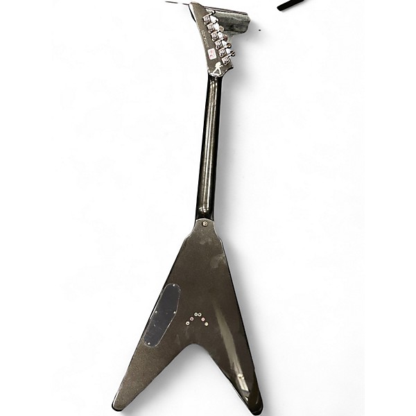 Used Epiphone Dave Mustaine Flying V Custom Metallic Black Solid Body Electric Guitar