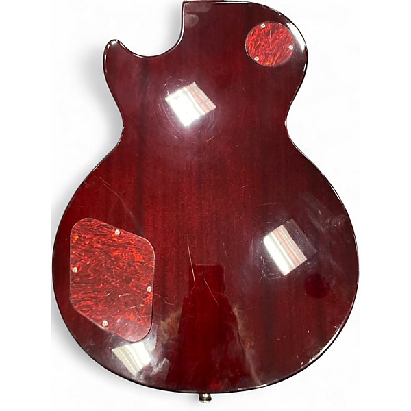 Used 2003 Epiphone Les Paul 1960 Tribute Plus Black Cherry Solid Body Electric Guitar