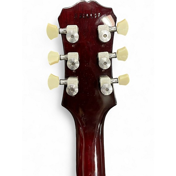 Used 2003 Epiphone Les Paul 1960 Tribute Plus Black Cherry Solid Body Electric Guitar
