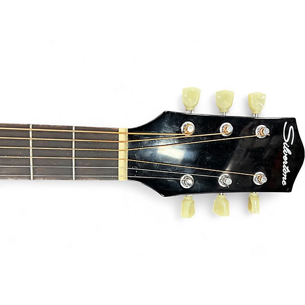 Used Silvertone 600E/AVS American Vintage Sunburst Acoustic Electric Guitar