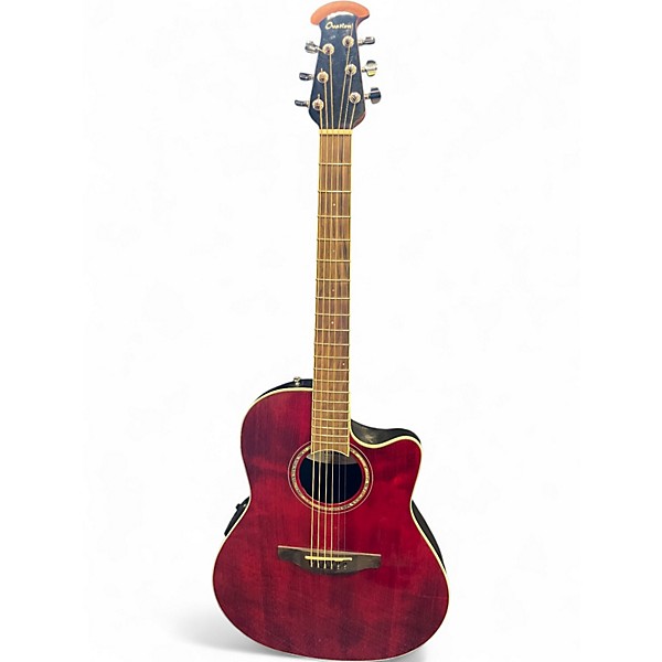 Used Ovation CS28-RR Celebrity Wine Red Acoustic Electric Guitar