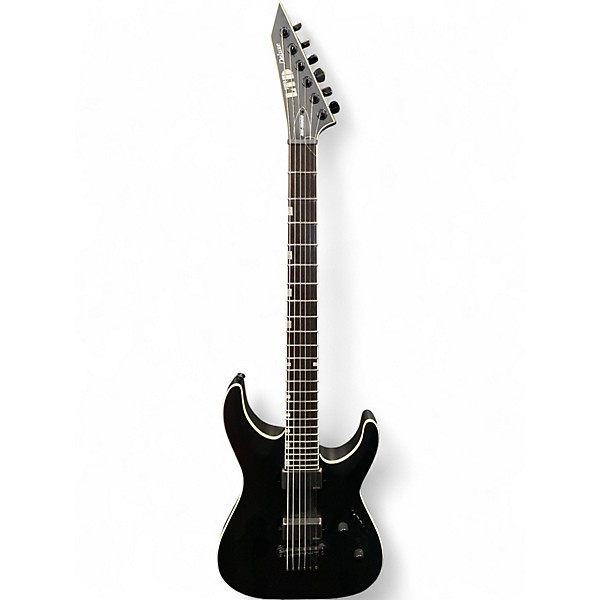 Used ESP LTD DELUXE MH1000B Black Baritone Guitars