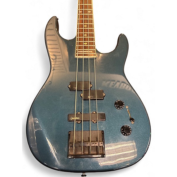 Vintage 1980s Kramer Forum III Teal Electric Bass Guitar