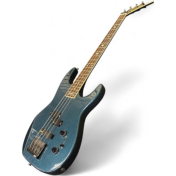 Vintage 1980s Kramer Forum III Teal Electric Bass Guitar