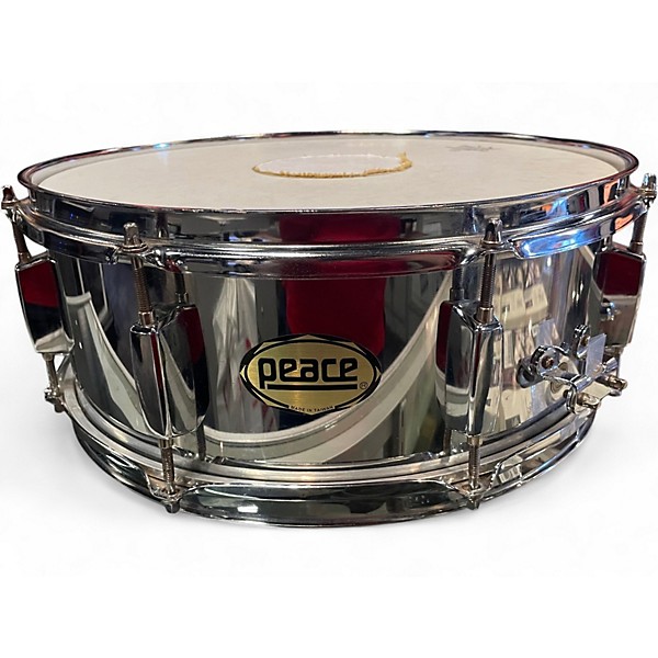 Used Peace 14in Steel Snare Chrome Drum
