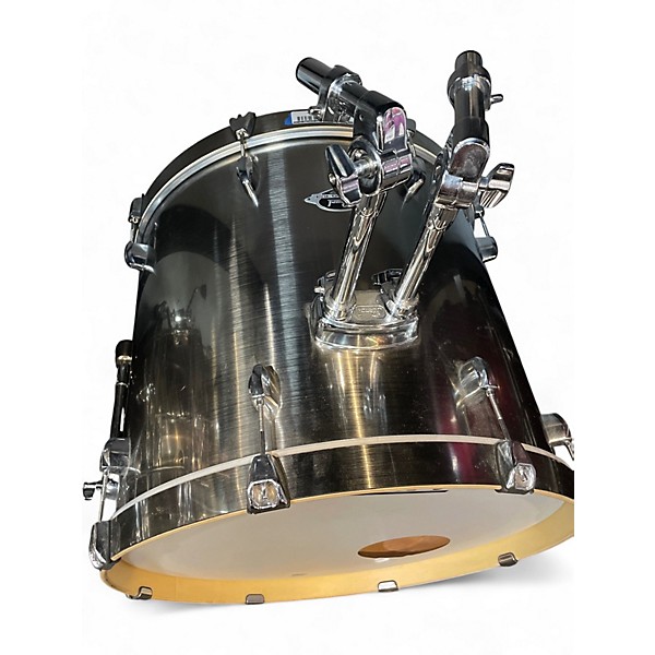 Used Pearl 5 Piece Export Chrome Silver Drum Kit