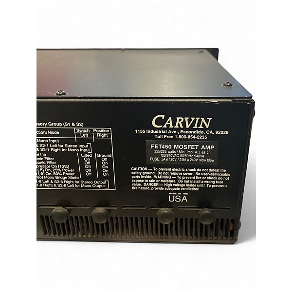Used Carvin FET 450 Power Amp