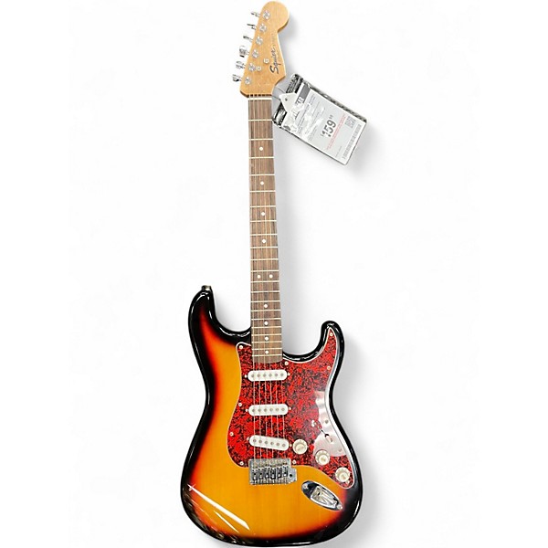 Used Squier Standard Stratocaster 2 Color Sunburst Solid Body Electric Guitar