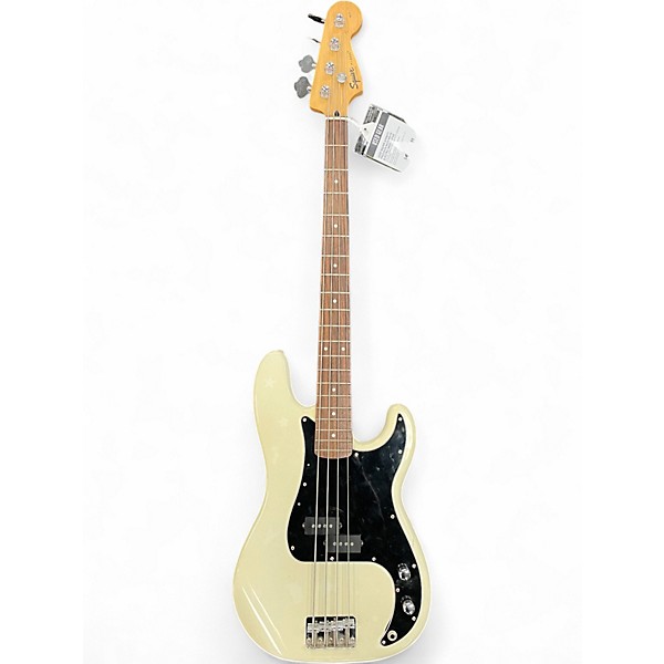 Used Squier Affinity Precision Bass White Electric Bass Guitar