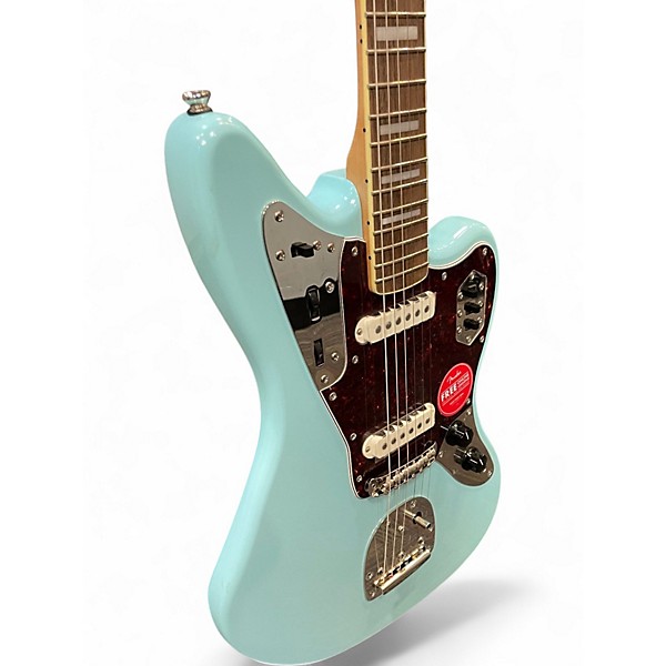 Used Squier CLASSIC VIBE JAGUAR Sonic Blue Solid Body Electric Guitar