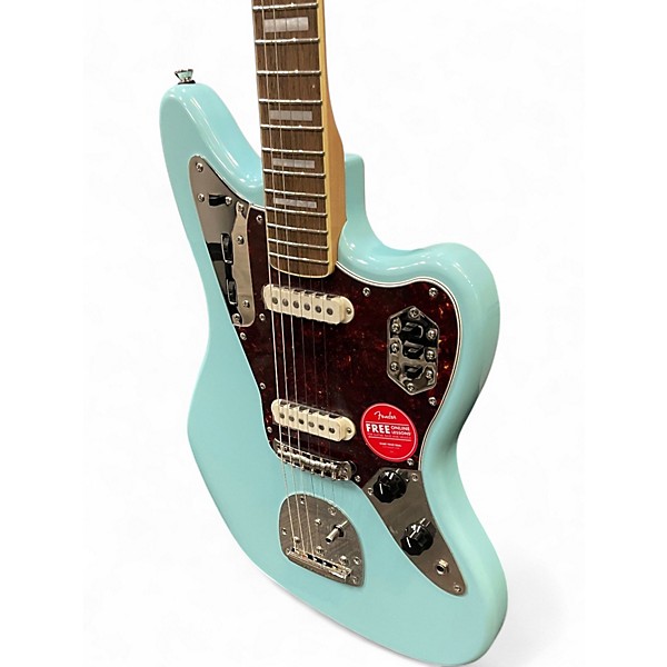 Used Squier CLASSIC VIBE JAGUAR Sonic Blue Solid Body Electric Guitar