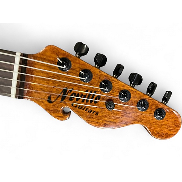 Used Neville T STYLE HONDURAN MAHOGANY RED BURST Solid Body Electric Guitar