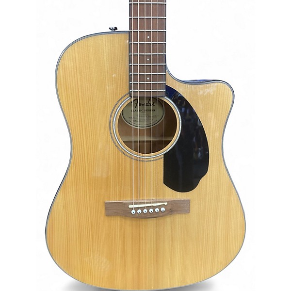 Used Fender CD60CE Dreadnought Natural Acoustic Electric Guitar