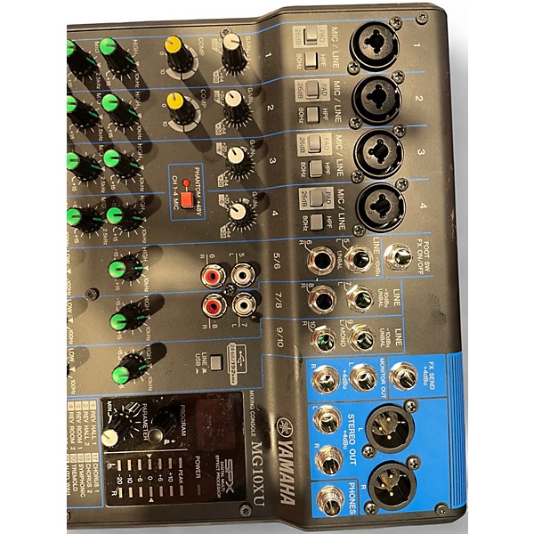 Used Yamaha MG10XU 10 Channel Mixer with Effects Unpowered Mixer