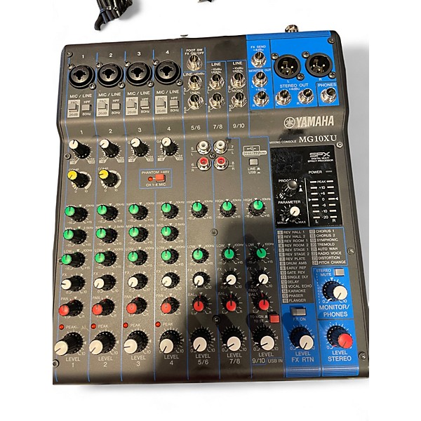 Used Yamaha MG10XU 10 Channel Mixer with Effects Unpowered Mixer
